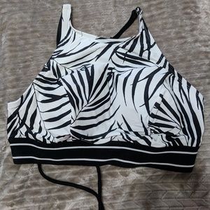 Cacique black and white swimsuit top